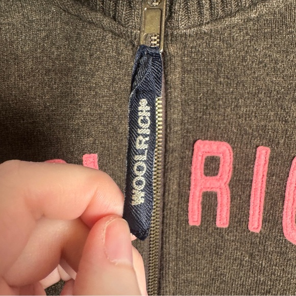 VTG Woolrich Y2K Zip Up Sweater Sz M Track Blokette Blokecore Made in Italy Wool - Picture 9 of 16